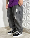 Calça Jeans Baggy Estonada Destroyed
